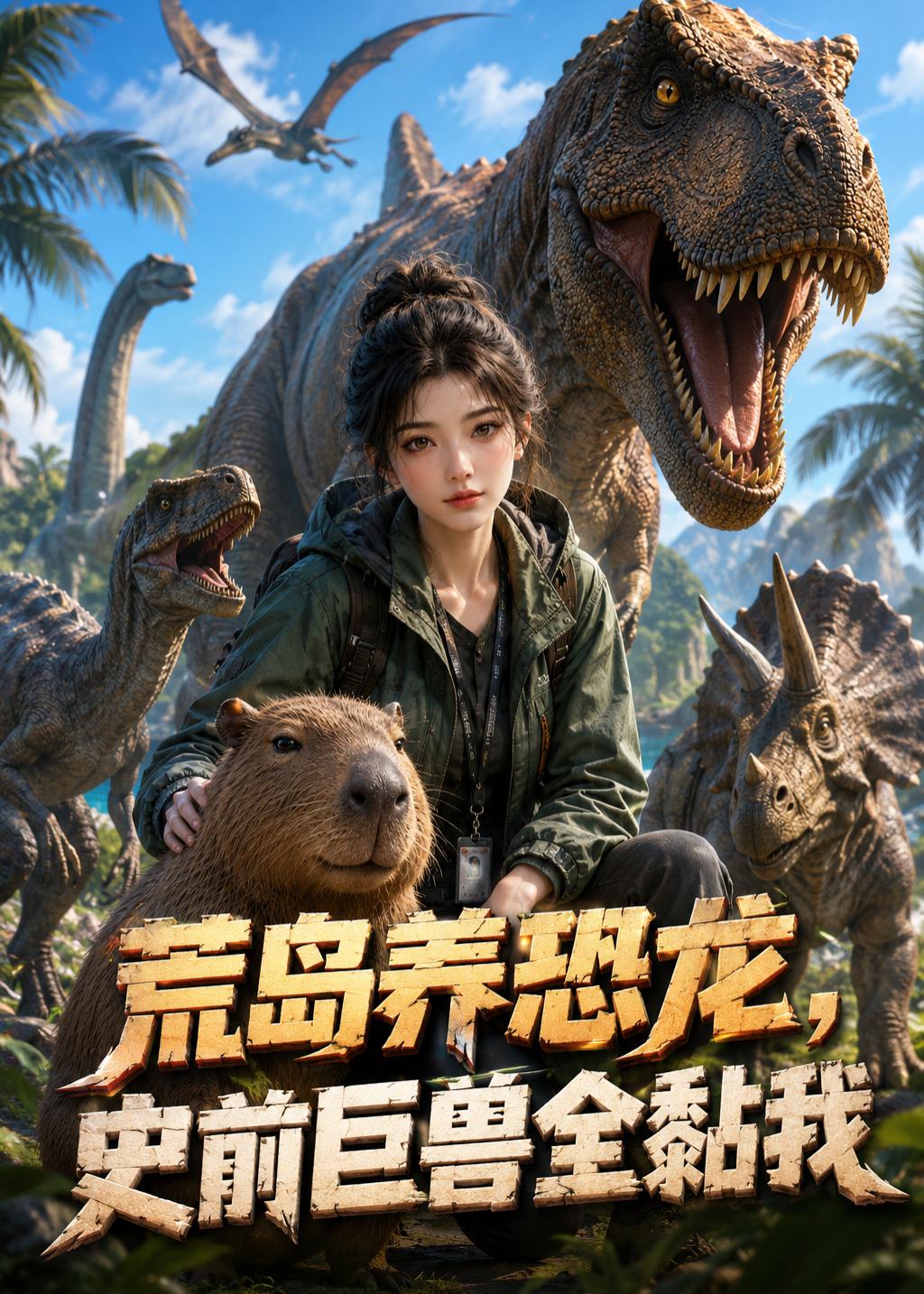 荒岛养恐龙，史前巨兽全黏我(全集)